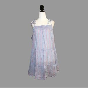 ❤️ 2X ❤️ Anthro Tank Stripes Summer Light Tiered Breezy Flowing​